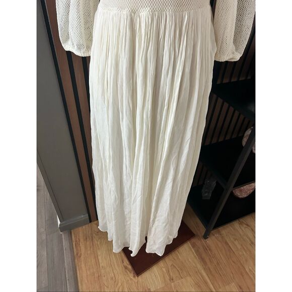 ZARA NEW WOMAN SS25 ZW COLLECTION EMBROIDERED DRESS Ecru | 6895/044_SIZE S - Picture 2 of 6